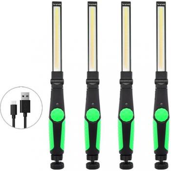 1/2/4 pièces lampe de travail à LED rechargeable avec traitement magnétique, idéale pour véhicules et intérieur
