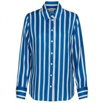 Seidensticker Bluse mit Streifenmuster, Damen, Größe 44, Blau
