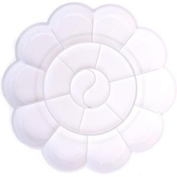 White Plastic 18-Cell Watercolor Mixing Palette