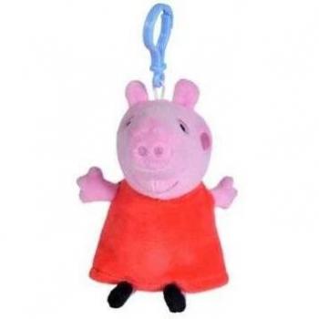 Simba Peppa Pig Plüsch Schlüsselanhänger, 12 cm