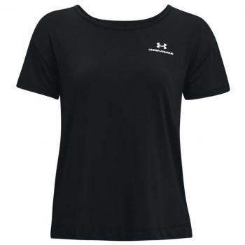 Camiseta Under Armour Feminina de Mangas Curtas Rush Energy Core Preta
