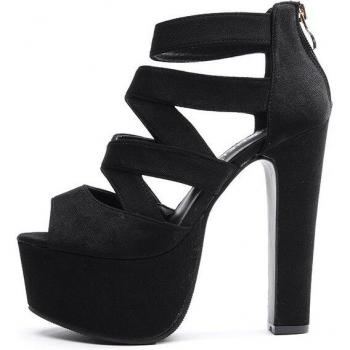 Zapatos de Boca de Pescado ZYW-303-57 – 15 CM de Grosor
