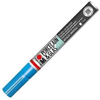Marabu 1-2mm Metallic Blue Painter for Porcelain and Glass