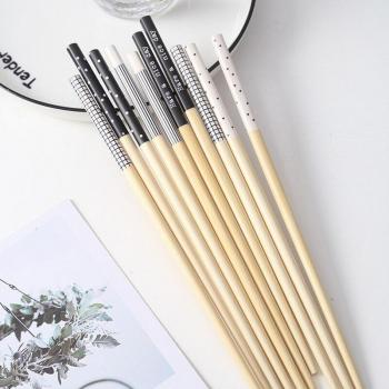 Baguettes 5 Paires en Bambou et Bois – Collection Naturelle