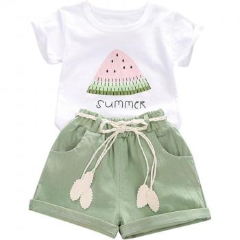 Watermelon Themed Kids Summer Outfit