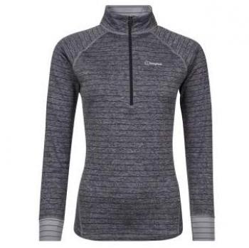 Berghaus Damen Thermal Tech LS Zip Langarmshirt Carbon Trade Winds UK 14 DE 40 2018