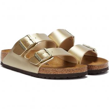 Sandales Birkenstock Arizona Birko Flor Dorées pour Femmes