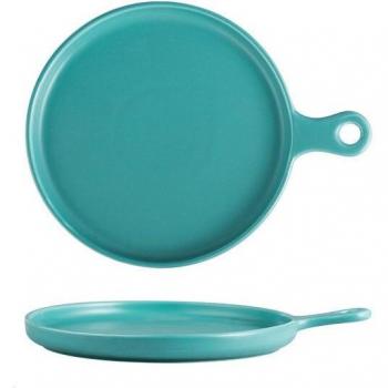 Plaque de cuisson en porcelaine avec poignée en céramique