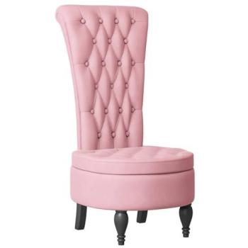 Salon chair velvet rose – hauteur 56,5 cm, largeur 70 cm, profondeur 110 cm