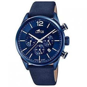 Reloj LOTUS Para Hombre 18681 Chrono Caja de Acero inoxidable 316l Azul