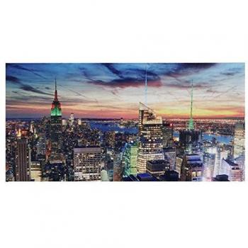 Toile LED New York avec minuterie 100x50cm