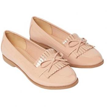 Women’s Wide‑Fit Blush Tassel Loafers – Dorothy Perkins, Size 3