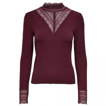 ONLY Maglietta 'Tilde' Rosso Ruggine (Bordeaux)