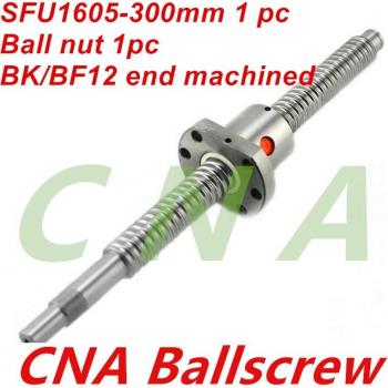 RM1605 300 mm Freie Kugelumlaufspindel (SFU1605) inklusive Kugelmutter und BK/BF12‑Bearbeitung