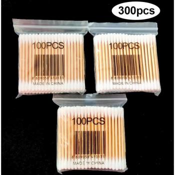 Extensión de Pestañas Kit: Microbrotes de Madera y Bastoncillos de Algodón con Pegatinas (500/300/100)