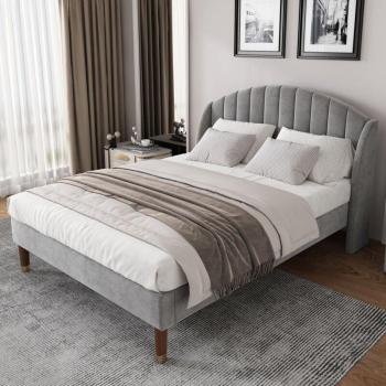 Letto Grigio con Montaggio Facile