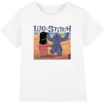 T-shirt Lilo & Stitch Aventure au Soleil Couchant 3-4 Ans Blanc