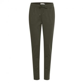 ICHI Bequeme Stoffhose 'KATE' mit Tunnelzug, Oliv, XXL