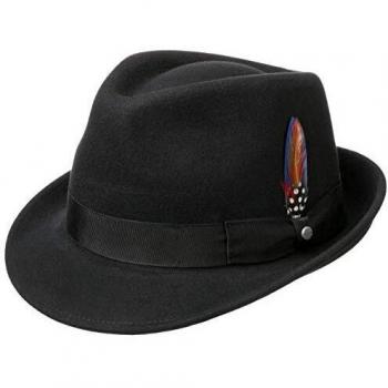 Stetson Elkader Trilby Chapeau Fedora pour Femme/Homme avec Ruban à Gros Grain