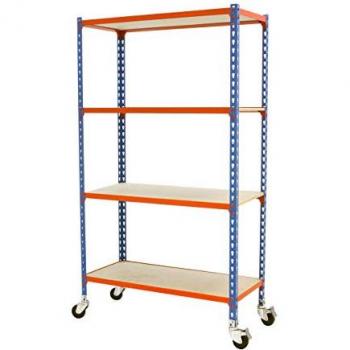 Mobilier roulant Simonrack – étagère bleue 1573×810×310 mm