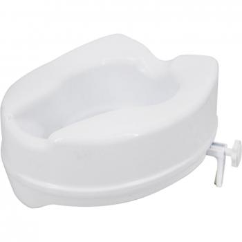 Asiento de inodoro alto con abrazaderas ajustables