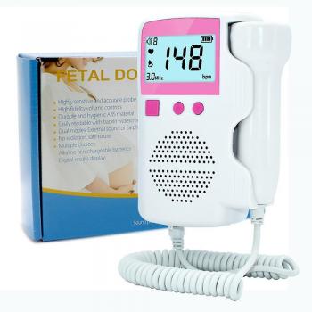 Monitor de Frecuencia Cardíaca Fetal Rosa con Ultrasonido USB