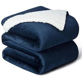 Coperta Flanella Microfibra Morbida 240x220 cm – Navy