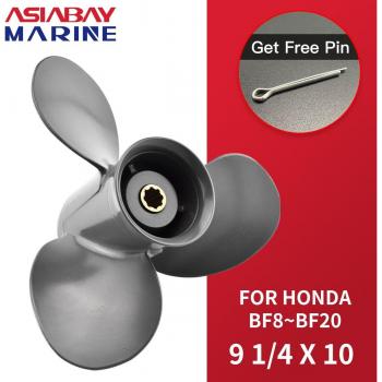 Außenborder Propeller 9 1/4*10 für Honda 8hp bis 20hp 3-Blatt Aluminium