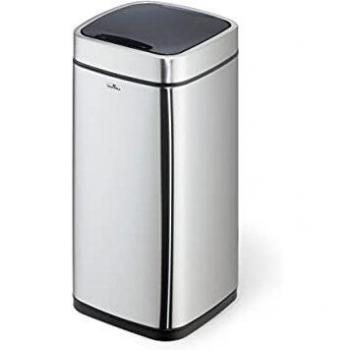 Papelera rectangular de acero inoxidable Durable 21L