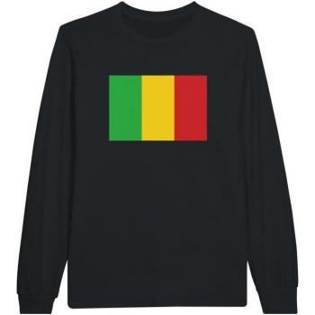 PixelForma Men's Long Sleeve Tee – Mali Flag – Black – Cotton