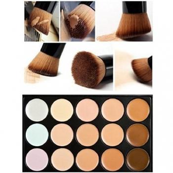 Tongshi 15‑Tonos Brushset + Paleta de Corrección