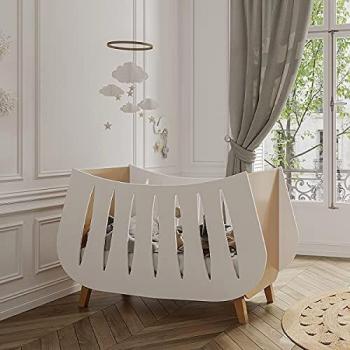 Baby Trape 60x120 – design blanc + bois