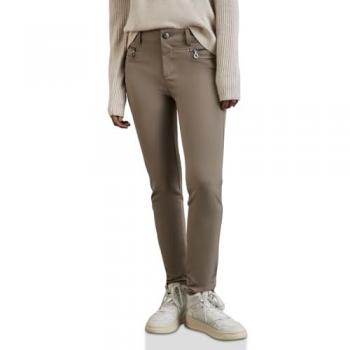 STREET ONE Damen Stretch-Hose, Trendige Hose mit Zipper