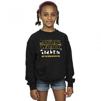 Star Wars Black Silhouette Hoodie for Girls 12-13