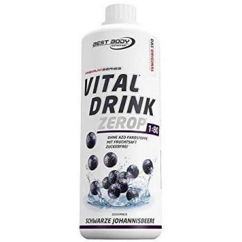 Best Body Nutrition Vital Drink Zerop Sirup ohne Zucker Geschmack Black currant 1000 ml