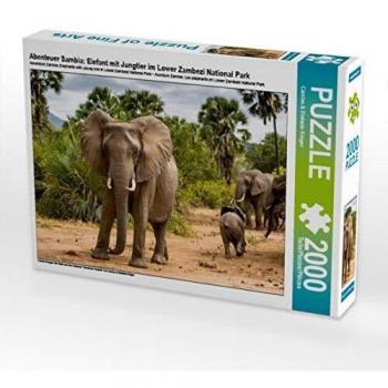 CALVENDO Wildlife‑Puzzle Sambia – 2000 Stück, Bild aus dem Lower Zambezi