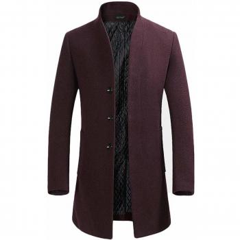 YOUTHUP Manteau Homme Hiver Trench-Coat Long en Laine Chaud Slim Fit Casual Caban Mode Classique