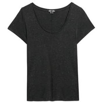 Superdry Donna Maglietta scoop neck nero metallico L
