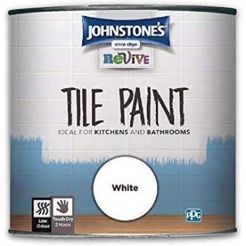 Revive Tile Paint in White (750ml) by Johnstone's for Kitchens and Bathrooms