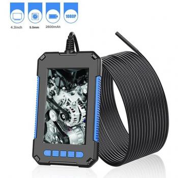 Endoscopio industrial 5.5mm con pantalla de 4.3 y 8 luces LED