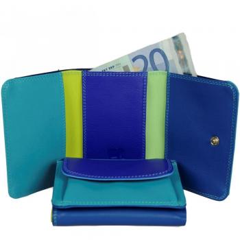 Mywalit Seascape‑Design: Kleine Leder‑Geldbörse (8 cm)