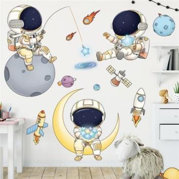 Adorable Astronaut Stickers for Kids' Rooms