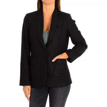Blazer Tendenza 9326 Taglia XS Manica Lunga Grigio Donna
