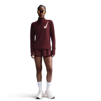 Nike Damen Laufoberteil Swoosh 1/2-Zip rot XL