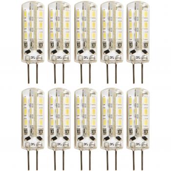 Stiftsockellampe McShine Silicia: G4, 1,5 W, 120 lm, Warmweiß, Packung aus 10