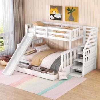 Cooyes Lit enfant 90x200 cm – bois avec bibliothèques