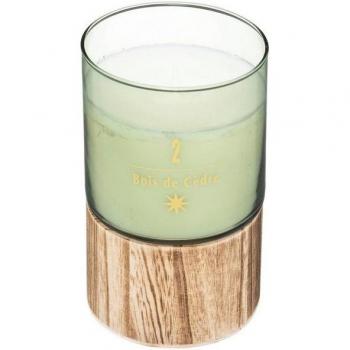 Atmosphera – Bougie Parfumée Cèdre (360 g) avec pot en verre