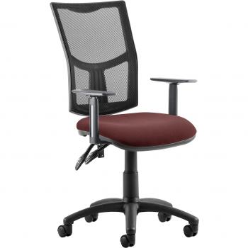 Eclipse II Lever Task Operator Chair Black Mesh Back With