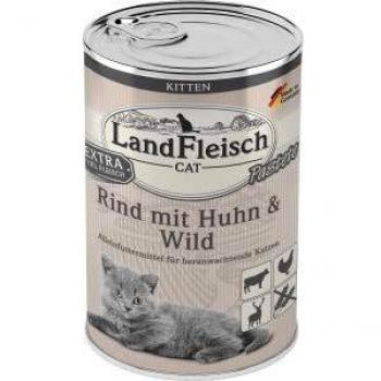 Landfleisch Cat Kitten Pastete Rind+Huhn+Wild | 6X 400g Katzenfutter
