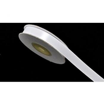 Bande de satin blanc à deux faces, 12 mm, 25 m